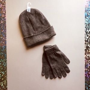 Beanies and matching gloves